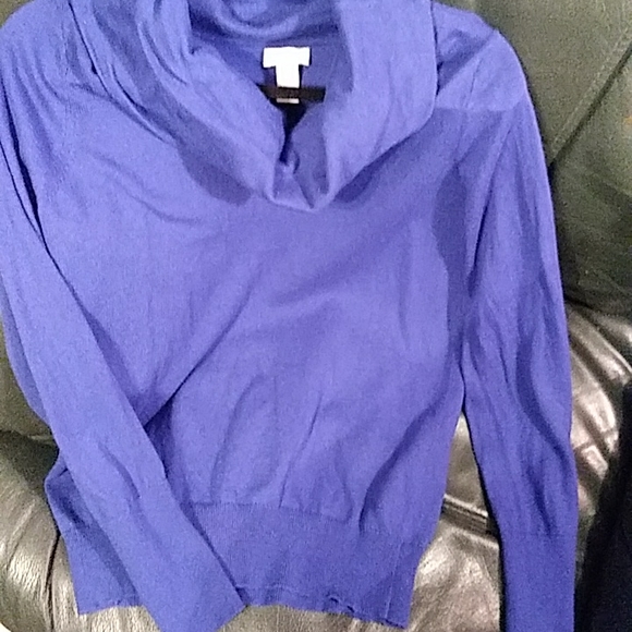 Chico's Royal Blue Cowlnecked Sweater - Picture 5 of 8